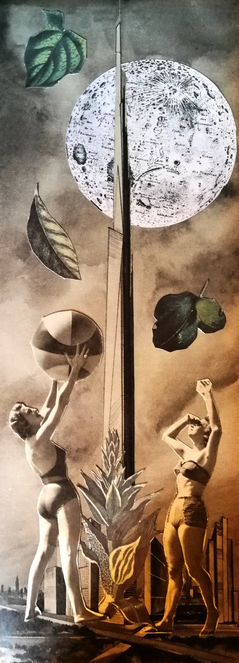 The Poet — Analog collage, vintage paper